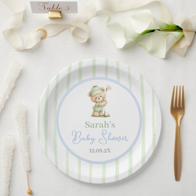 Prato De Papel Chá de Bebê para Novatos no Clube (Casamento)
