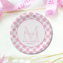 Chá de Bebê Personalizado Floral Rosa 