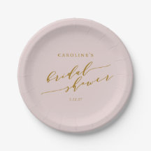 Chá de Bebê Rosa Minimalista Elegante Personalizad