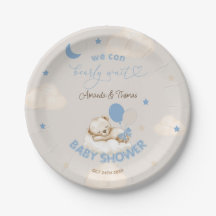 Chá de Bebê Urso Azul Vintage