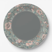 Chá de Bebê Vintage Sage Verde Rosa Empoeirado