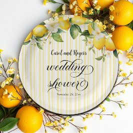 Prato De Papel Chá de casamento de Verão do Lemon Branch Mediterr