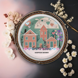 Prato De Papel Chá de Foster de Adoção para Pastel Corações Domés