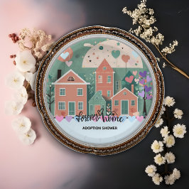 Prato De Papel Chá de Foster de Adoção para Pastel Corações Domés