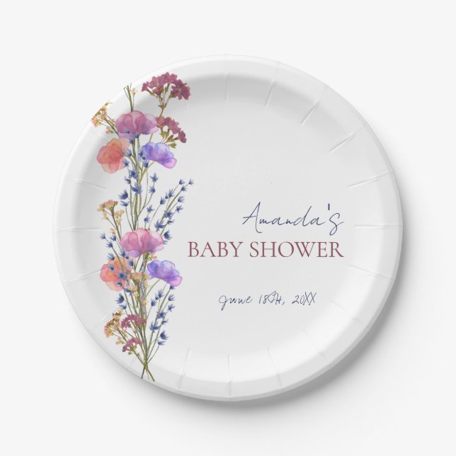 Prato De Papel Chá de fraldas Acrílico de Buquê Delicado Russo (Frente)