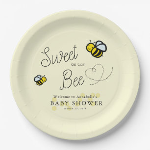 Prato De Papel Chá de fraldas Amarelo de Bee