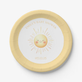 Prato De Papel Chá de fraldas Amarelo-Gelado Sorriso
