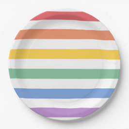 Prato De Papel Chá de fraldas arco-íris ou aniversário