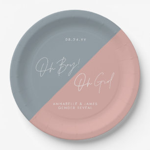 Prato De Papel chá de fraldas azul