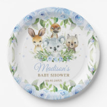 Chá de fraldas Blue Floral Boy dos Animais Austral