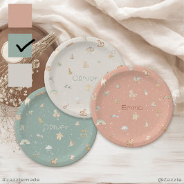 Prato De Papel Chá de fraldas Boho Autumn Personalizado