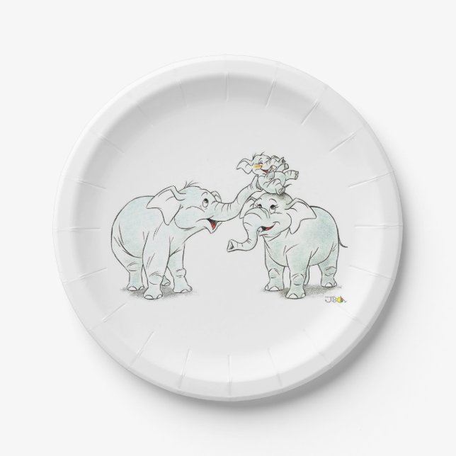 Prato De Papel chá de fraldas bonito dos desenhos animados da (Frente)