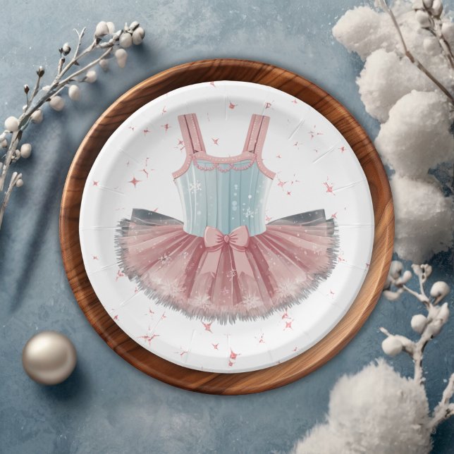 Prato De Papel Chá de fraldas brilhante de Tutu Azul e Rosa Moder (Criador carregado)