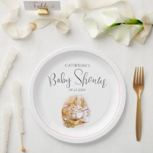 Prato De Papel Chá de fraldas Bunny Pink Girl