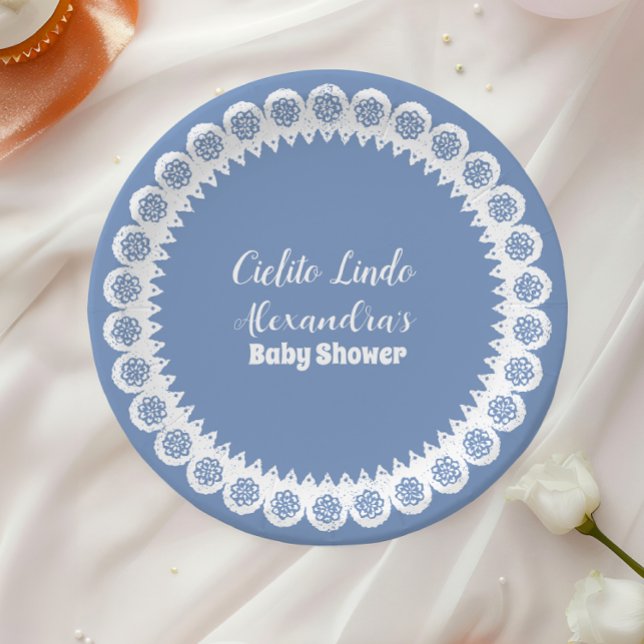 Prato De Papel Chá de fraldas Cielito Lindo do México Azul (Criador carregado)