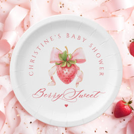 Prato De Papel Chá de fraldas Coquette Strawberry