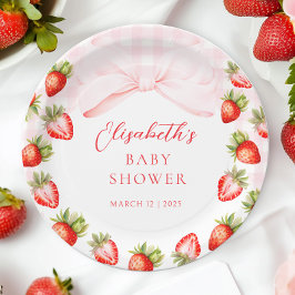 Prato De Papel Chá de fraldas Coquette Strawberry