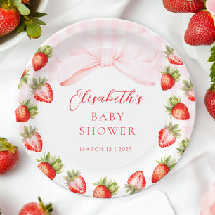 Prato De Papel Chá de fraldas Coquette Strawberry