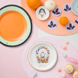 Prato De Papel Chá de fraldas Cute Spooky