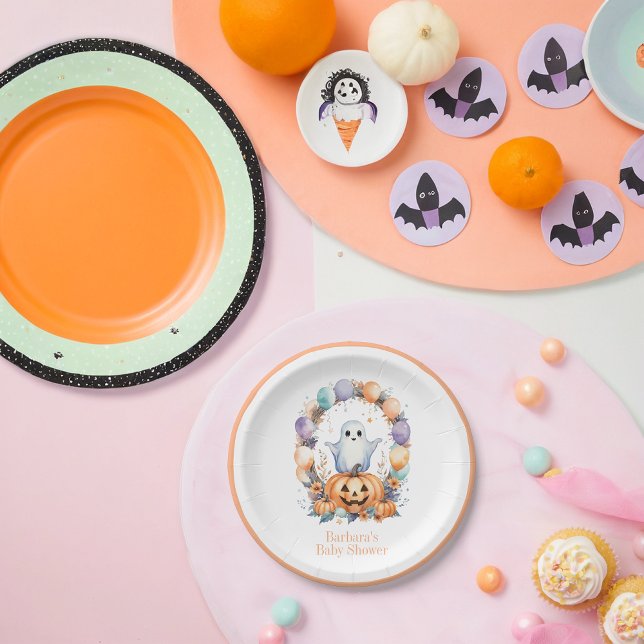 Prato De Papel Chá de fraldas Cute Spooky (Criador carregado)