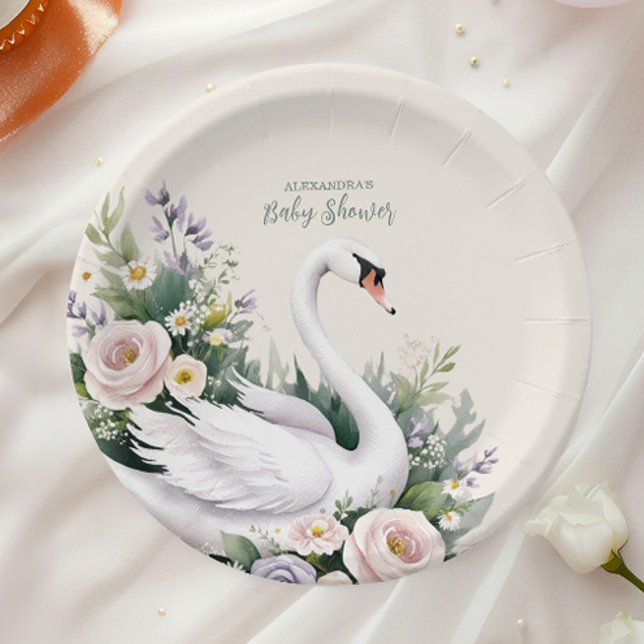 Prato De Papel Chá de fraldas da Princesa Swan Blush (Criador carregado)