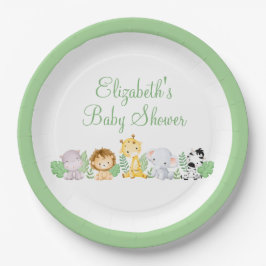 Prato De Papel Chá de fraldas da selva selvagem