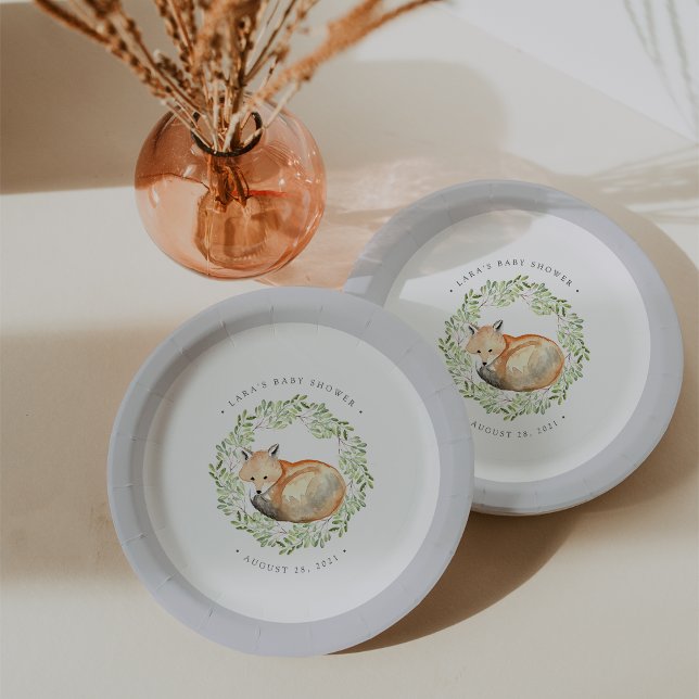 Prato De Papel Chá de fraldas da Woodland Fox (Criador carregado)