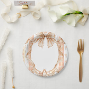 Prato De Papel Chá de fraldas de Ação de Graças Boho Little Cutie
