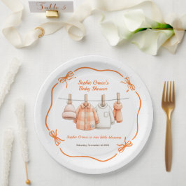 Prato De Papel Chá de fraldas de Ação de Graças | Cozy Clotheslin