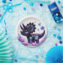 Prato De Papel Chá de fraldas de animação divertida Dinossauro