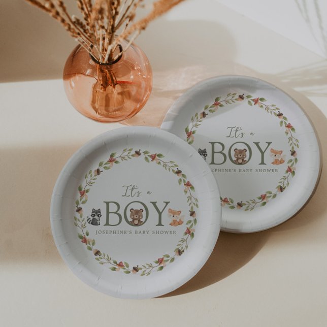 Prato De Papel Chá de fraldas De Animais Da Floresta (Criador carregado)