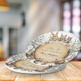 Prato De Papel Chá de fraldas de Animais da Floresta Ocidental