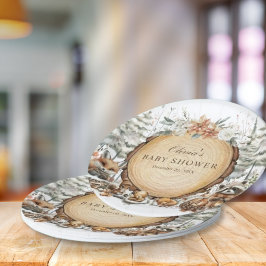 Prato De Papel Chá de fraldas de Animais da Floresta Ocidental