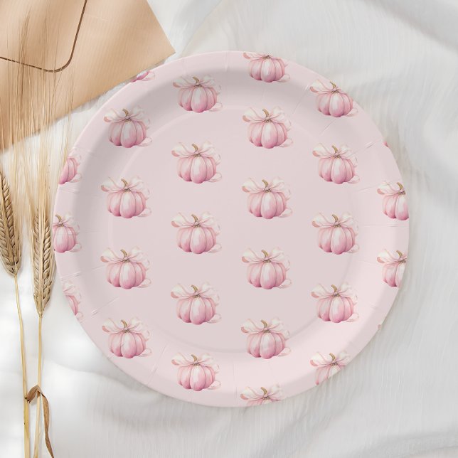 Prato De Papel Chá de fraldas de Arco rosa-abóbora (Criador carregado)