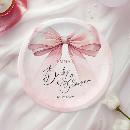 Prato De Papel Chá de fraldas de Arco rosa elegante
