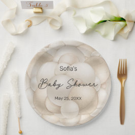 Prato De Papel Chá de fraldas de balão de ar quente bege