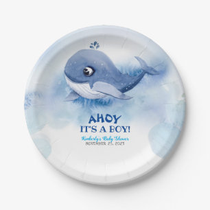 Prato De Papel Chá de fraldas de baleia