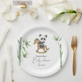 Prato De Papel Chá de fraldas de Bambu e Urso de Panda