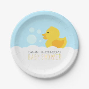 Prato De Papel Chá de fraldas de Bath Ducky Bubble Amarelo