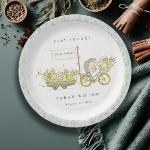 Prato De Papel Chá de fraldas de Bike da Flora de Hedgehog Cultiv