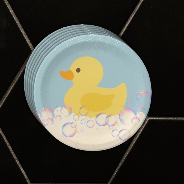 Prato De Papel Chá de fraldas de Bolhas de Rubber Ducky (Criador carregado)