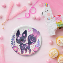 Prato De Papel Chá de fraldas de Cartoon Fox elegante