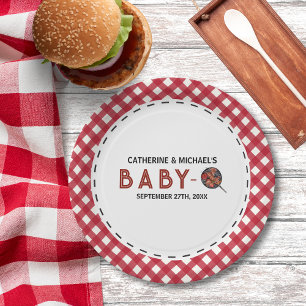 Prato De Papel Chá de fraldas de Churrasco de CHURRASCO Baby-Q