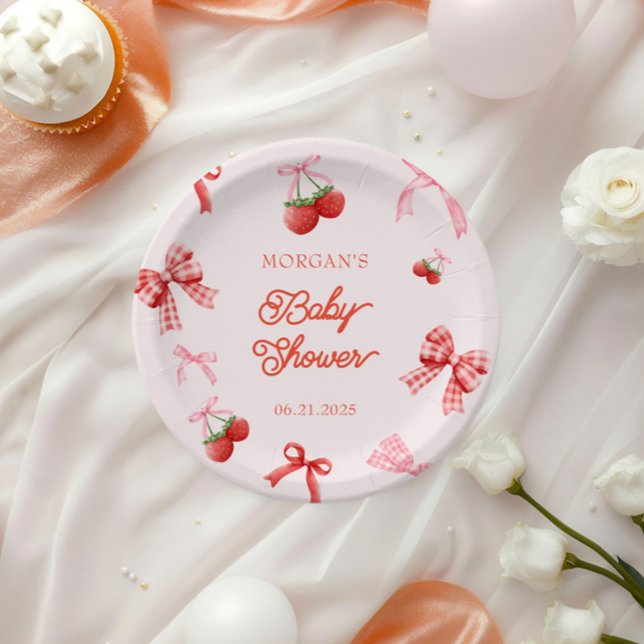 Prato De Papel Chá de fraldas de coquete rosa Berry Sweet (Criador carregado)
