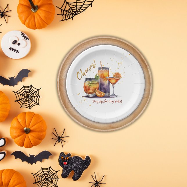 Prato De Papel Chá de fraldas de coquetéis do Halloween (Criador carregado)