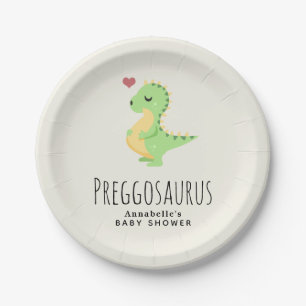 Prato De Papel Chá de fraldas de Dinossauro Cute Preggosaurus