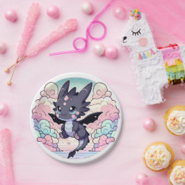 Prato De Papel Chá de fraldas de dragão