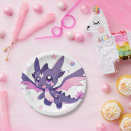 Prato De Papel Chá de fraldas de Dragão Pequeno