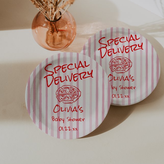 Prato De Papel Chá de fraldas de Entrega do Especial Vermelho de  (Criador carregado)