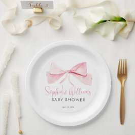 Prato De Papel Chá de fraldas de Fita de Arco de Cor de Água Cor 